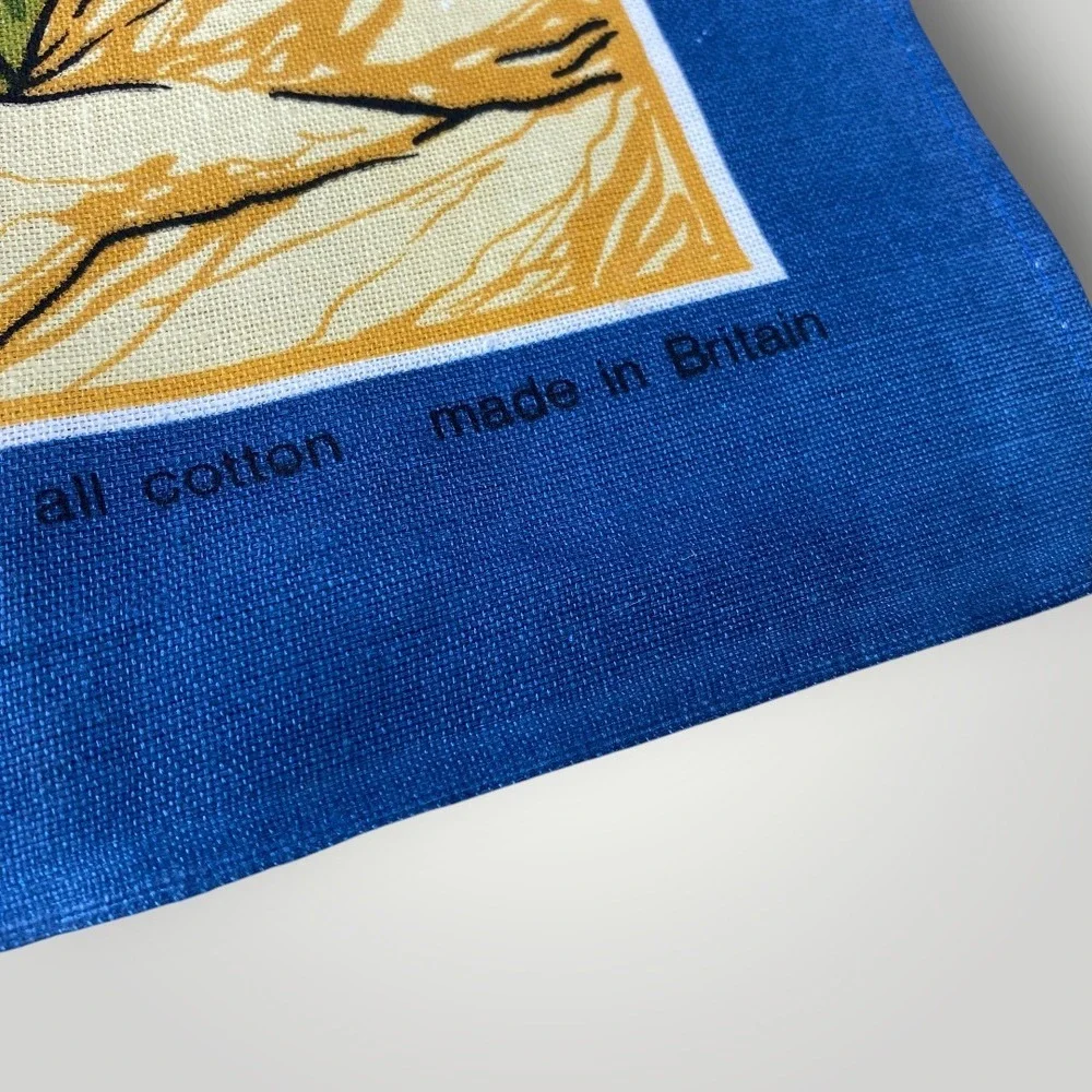 Vista Wales Tea Towel‎ Welcome in the Hillsides Cotton Made in Britain 1960s-70s